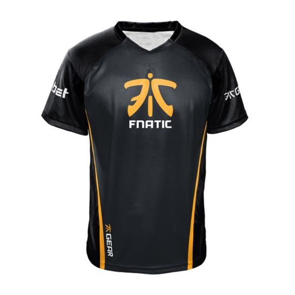 

dota2 csgo lol champion fn game team fnatic jersey t shirt o neck casual tees game athletics men women fnatic t -shirt harajuku, White;black