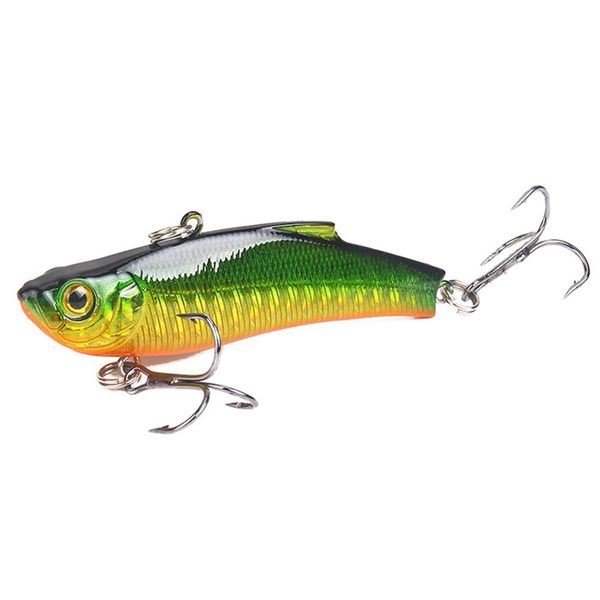

20 pcs 7cm 18g pvc winter sea hard fishing lure vib bait with lead inside diving swivel jig wing wobbler crank bait