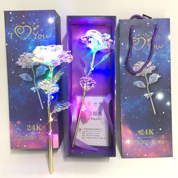 

24k gold ro e foil flower eternity ro e romantic rainbow led gold foil beautiful valentine 039 day mother 039 day