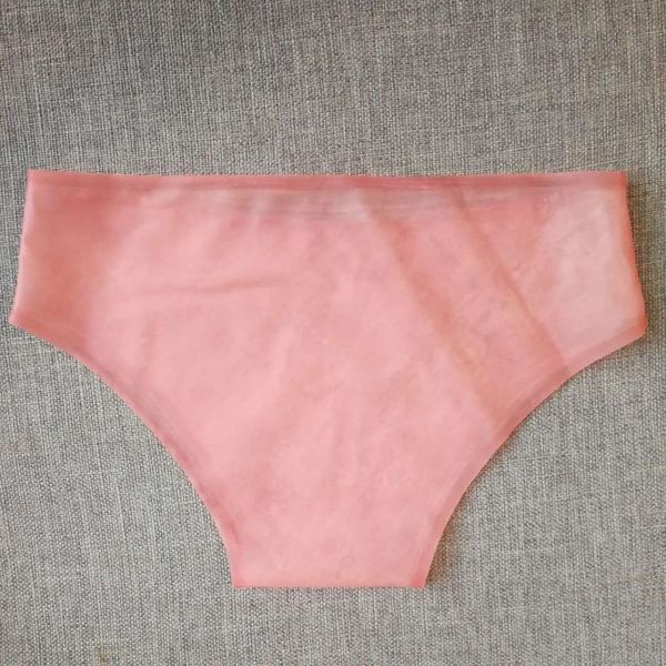 

in stock latex girl's briefs latex rubber underwear transparent pink s size avaiable, Black;white