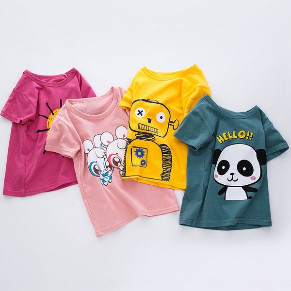 

short sleeve t- t- shirt children's baby comfortable base shirt children's loose half sleeve, Blue