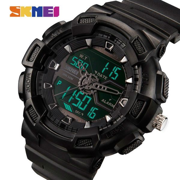

new skmei men watches outdoor quartz sports wristwatches fashion casual multifunction 50m waterproof watch boy relogio masculino, Slivery;brown