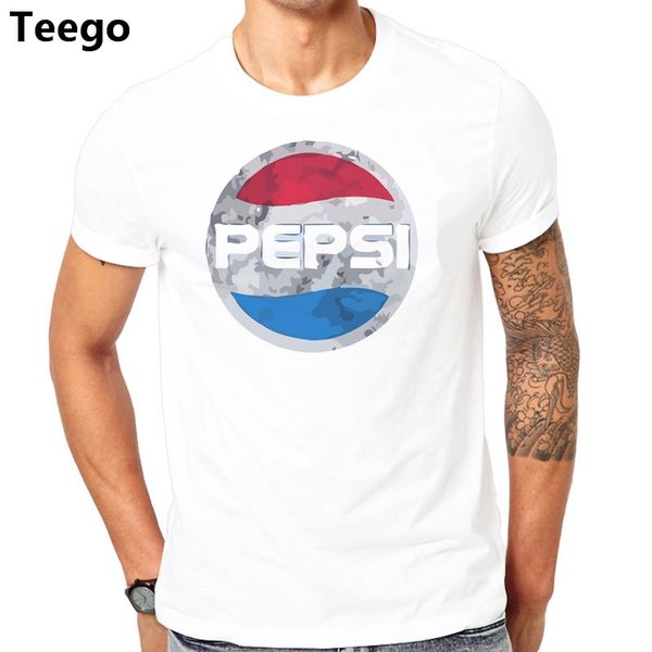 

2017 summer new pepsi classic logo letter printed t shirts, White;black