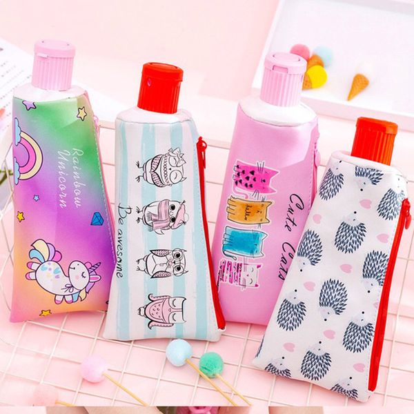 

kawaii pen case cute toothpaste pencil case high capacity pencil bag with sharpener for kids girls gifts school supplies