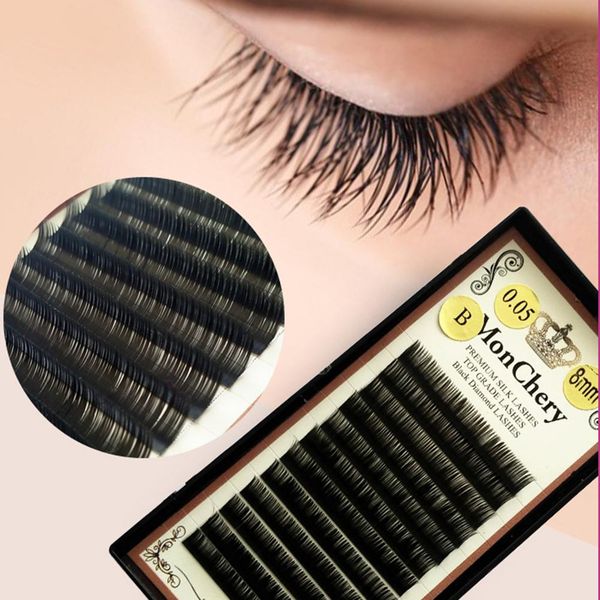 

35# beauty natural effect 12 rows faux mink long curly thick false eyelashes grafting lashes extension