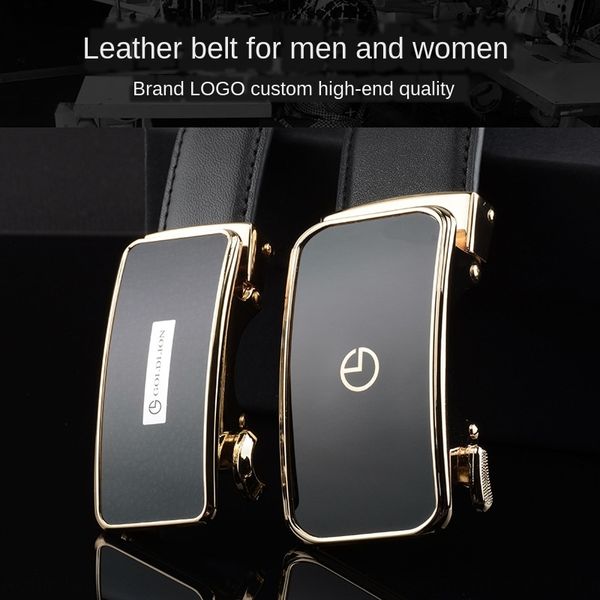 

wo and buckle cowhide plus women's and men's leather leather belt buckle cowhide belt plus, Black;brown