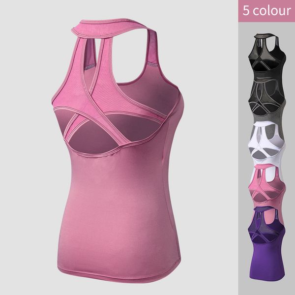 

2019 yoga vest women sports tank duick dry fitness woman sport shirt gym yoga female t shirt sleeveless, White;red