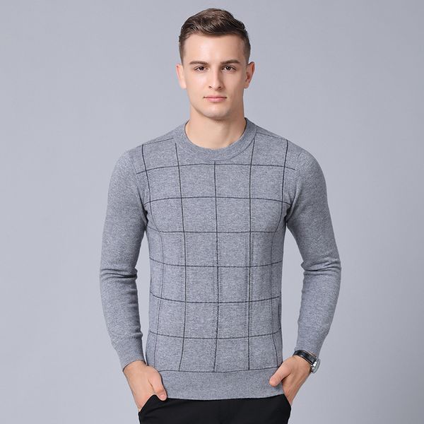 

pure wool sweater men brand clothing 2018 autumn winter new arrival slim warm sweaters o-neck pullover men top, White;black