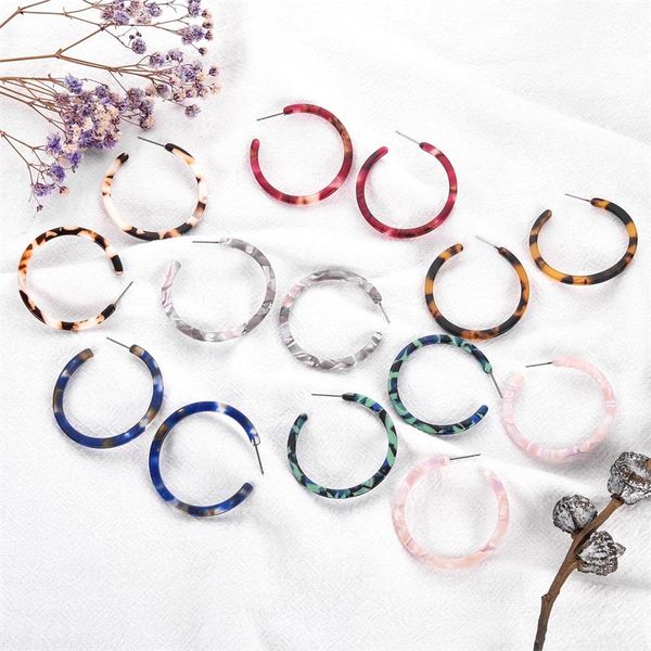 

2019 bohemia vintage women jewelry leopard print colorful stud earrings round circle statement earrings for girls party jewelry, Golden;silver