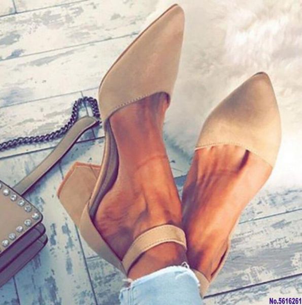 

women pumps block heels pointed toe sandals buckle strap casual ladies shoes big size chaussure femme zapatos de mujer, Black