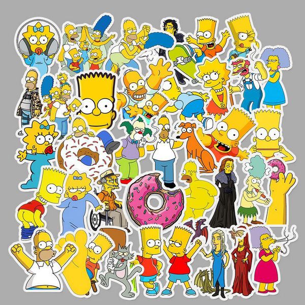 

lot funny anime cartoon simpsons graffiti stickers for moto car suitcase cool lapstickers skateboard kids stickers lot bde2010 xewim