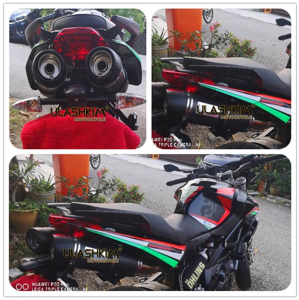 

motorcycle full system carbon fiber exhaust muffler middle contact pipe slip-on for aprilia shiver 750 shiver750
