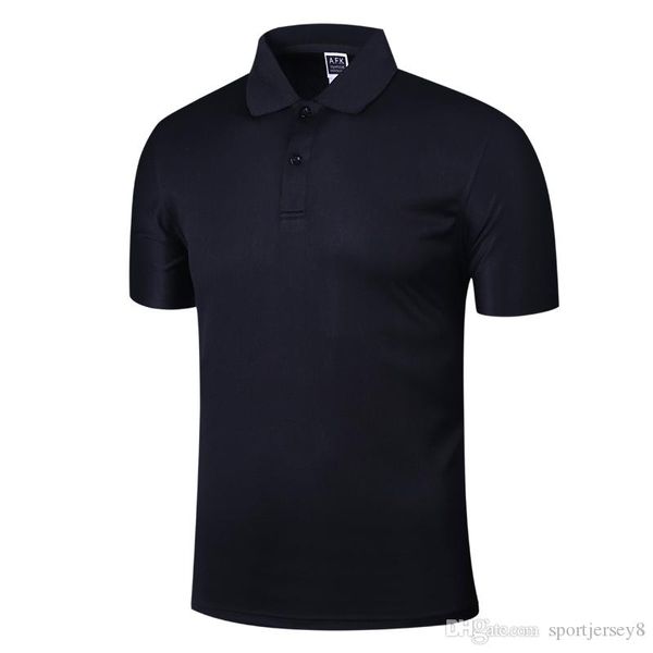 

2025 latest autumn and winter men's casual quick-drying lapel polo simple black short sleeve t-shirt jh-004-068