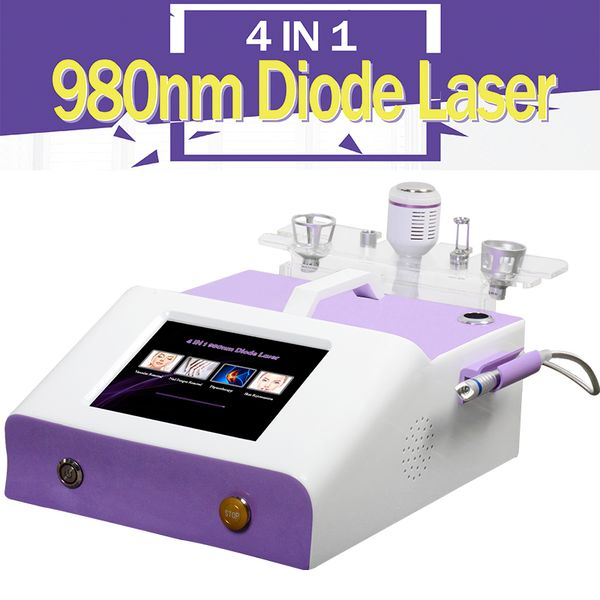 

30w 980nm diode laser vascular removal machine spider vein machine blood vessels removal beauty equipment, Black