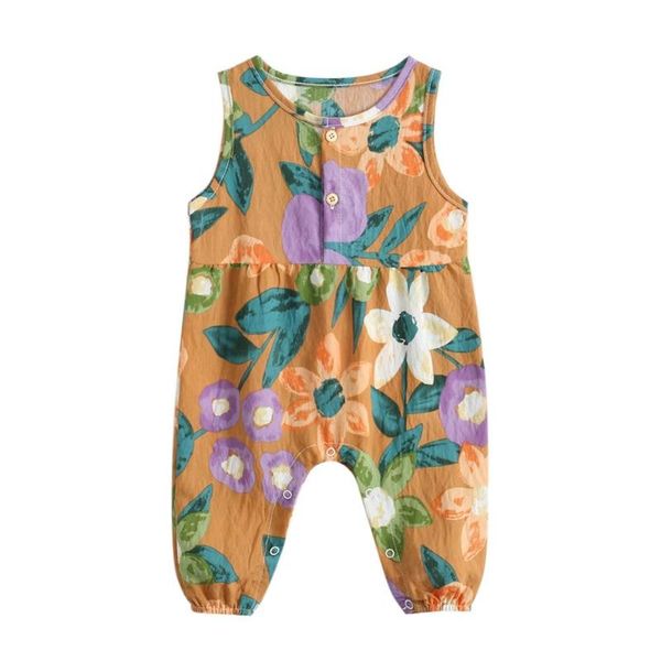 

newborn girls cozy sleeveless rompers, Blue