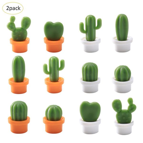 

4pcs fridge magnet 20196pcs cute succulent plant magnet button cactus refrigerator message sticker magn