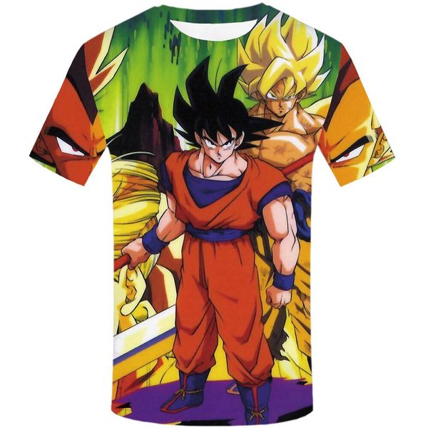 

japan anime dragon ball saiyan black hair vegeta t shirt goku 3d print men/womens summer round collar short sleeve casual u1465, White;black