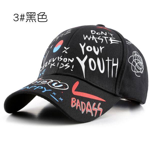 

2020 new fashion graffiti hip hop baseball cap long strap cool outdoors graffiti hats snapback women&men bone casquette, Blue;gray