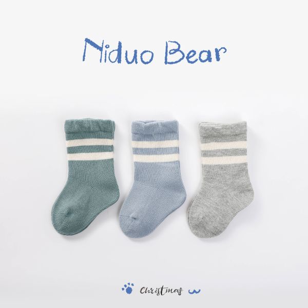 

niduo bear 3 pairs warm socks for boy socks toddler baby retro clothes soft cotton anti slip comfortable, Pink;yellow