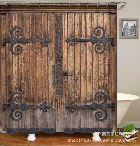 

luxury designer slides flip flip sandals wooden door series digital waterproof mildew-proof shower curtain a variety of optional c- type pla