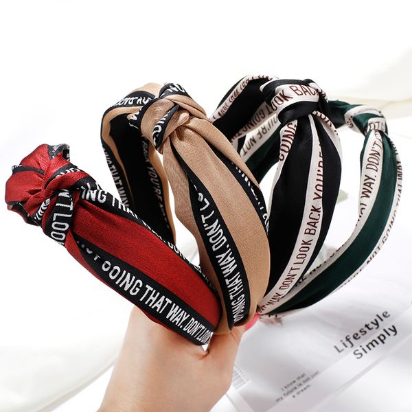 

letters bow headbands for women teenage girl hair accessories 2019 mix color elastic headband female hairband headwear