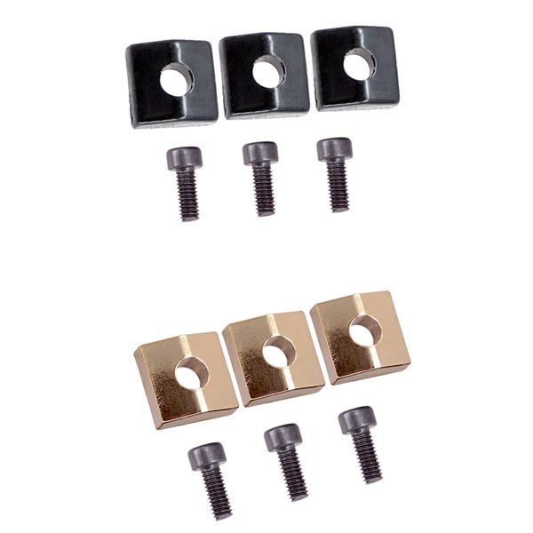 

6set guitar locking nut clamp&screws for tremolo bridge gold & black