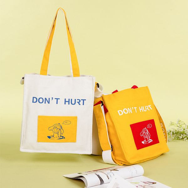 

ms. canvas messenger bag ins female 2019 new large-capacity wind lazy students shoulder harbor wind tide wild