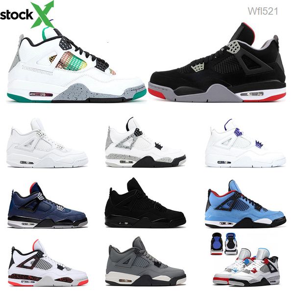 

2020 mens basketball shoes 4 court purple rasta new bred black cat pure money white cement loyal bule mens trainers sports sneakers