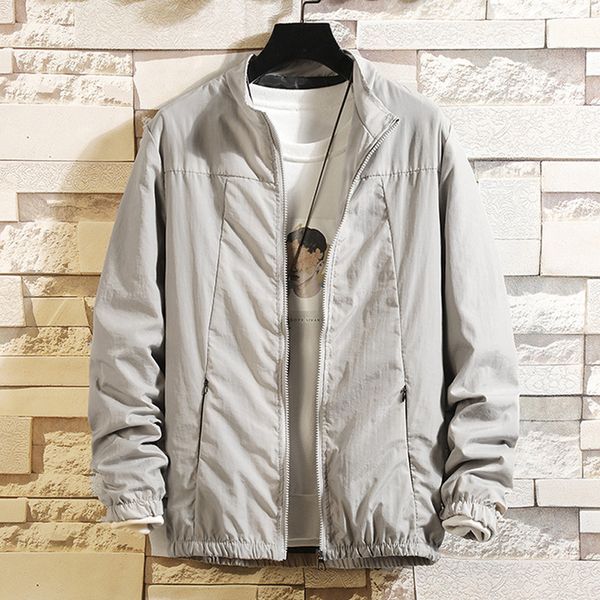 

jacket men's bomber jacket autumn sportswear casual solid color stand patchwork male thin zipper coat casaco masculino, Black;brown