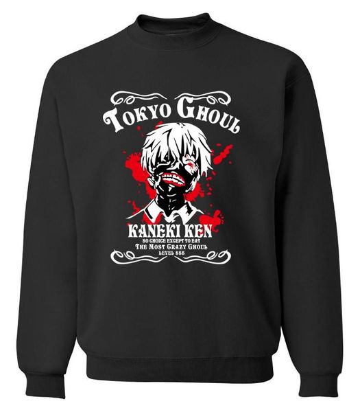 

men's hoodies & sweatshirts anime tokyo ghoul cartoon kaneki ken figure print men 2021 spring winter fashion hip hop tracksuit for fans, Black