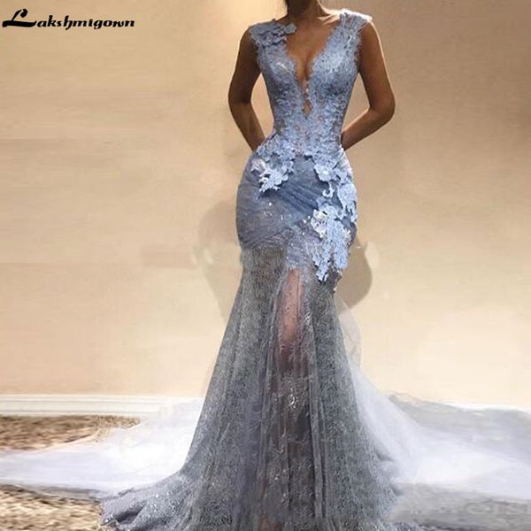 

simple lace slim mermaid muslim evening dresses elegant blue floor length formal dresses for women dress evening long, White;black