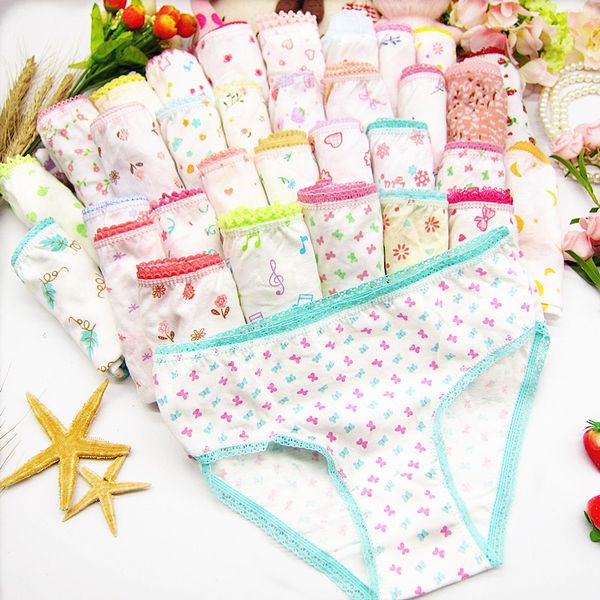 

kids sale calcinha baby infantil 12pcs/lot cotton short underpants underwear flower brief new panties children girl phcwe