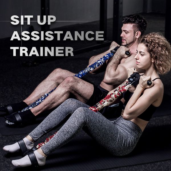 

innstar adjustable sit up assist band chest expander fitness resistance elastic arm stretching pull rope foot pedal workout tube