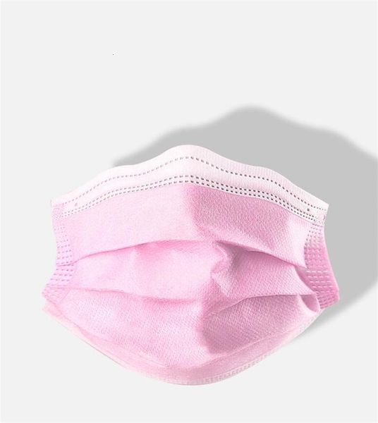 

анти плевать розовый маска для лица нетканые 3ply дышащий комфортная безопасность черный / белый / розовый одноразовая famask с ушной for