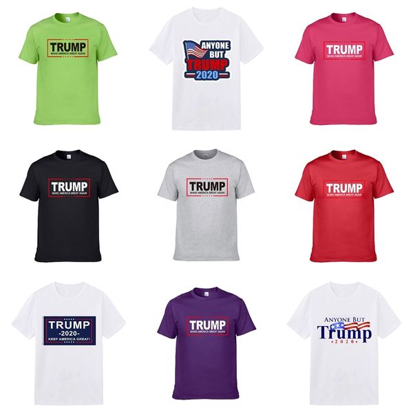 

2020 summer fashion designer brand clothing trump t-shirt men women distressed logo printing trump t-shirt cotton casual tshirt tee tshi, White;black