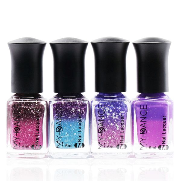 

one bottle magic color nail polish 6ml discolored nail art design polish