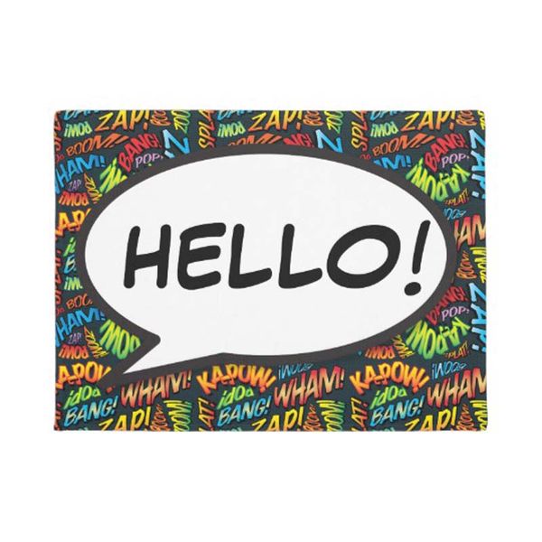 Personalised Art Hello Doormat Home Decoration Entry Non Slip Door Mat Rubber Washable Floor Outdoor Chaise Lounge Cushions Clearance Wicker Couch