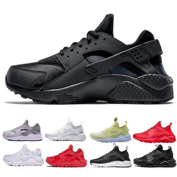 

2019 huarache ultra run shoes triple white black red men women running shoes yellow grey huaraches sport shoe mens womens sneakers 36-45