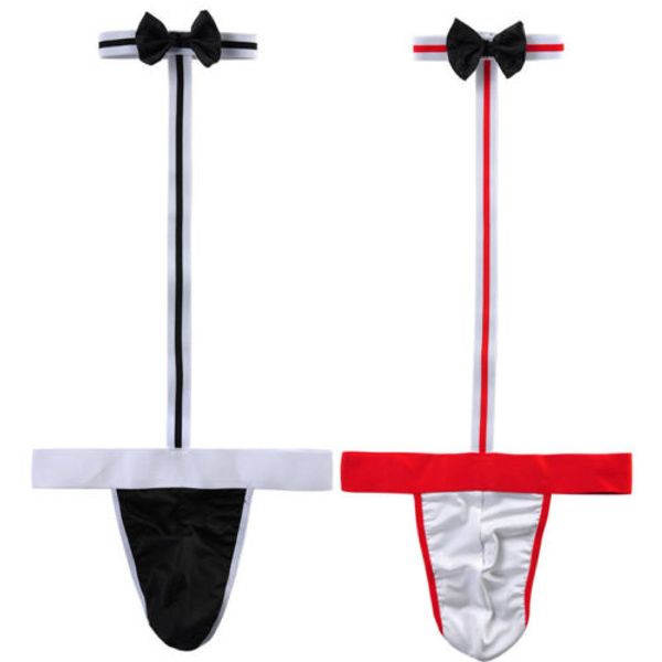 

thefound 2019 fashion men underwear waiter costume bodysuit lingerie sexy, Black;brown