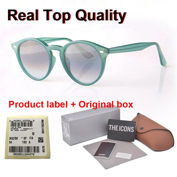 

1pcs wholesale - brand designer round sunglasses for men women glasses uv400 glass lens eyewear with case and box, White;black