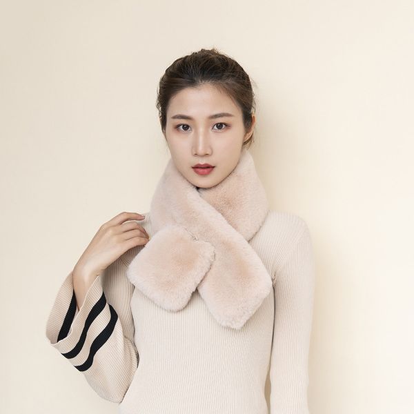 

women imitated rabbit fur scarves winter fashion smooth large shawl 4 colors fur collar cape shawl winter, Blue;gray