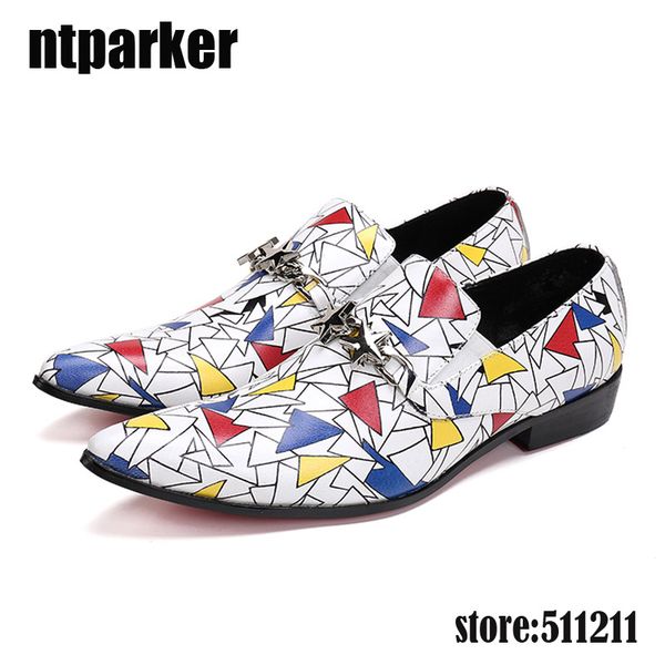 

summer men loafers shoes slip on men's italian style leather shoes mixed colors print men's flats size12, Black