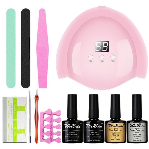 

professional uv gel nail set manicure nail art tools with / without led lamp color gel polish set