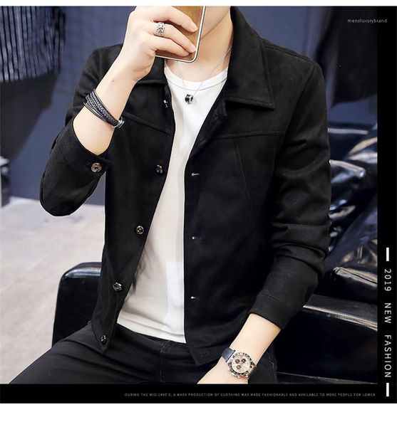 

solid color jacket straight zipper long sleeve stand collar coats pocket teenagers casual outwears autumn mens coats winter mens, Black;brown
