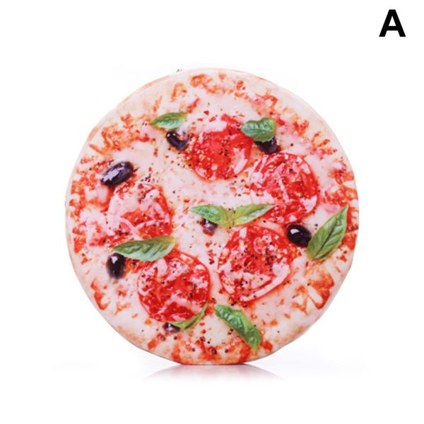 

simulation pizza plush cushion round stuffed cushion with zipper for home sofa tb sale