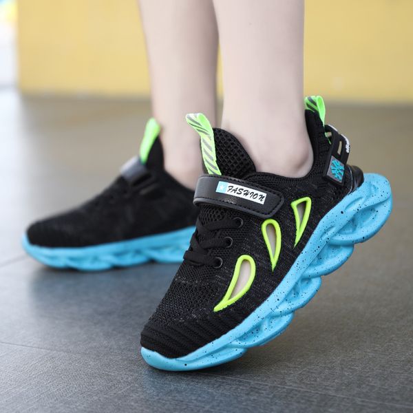 

running shoes kids shoes boys sneakers non-slip casual children breathable sports single net hollow flying