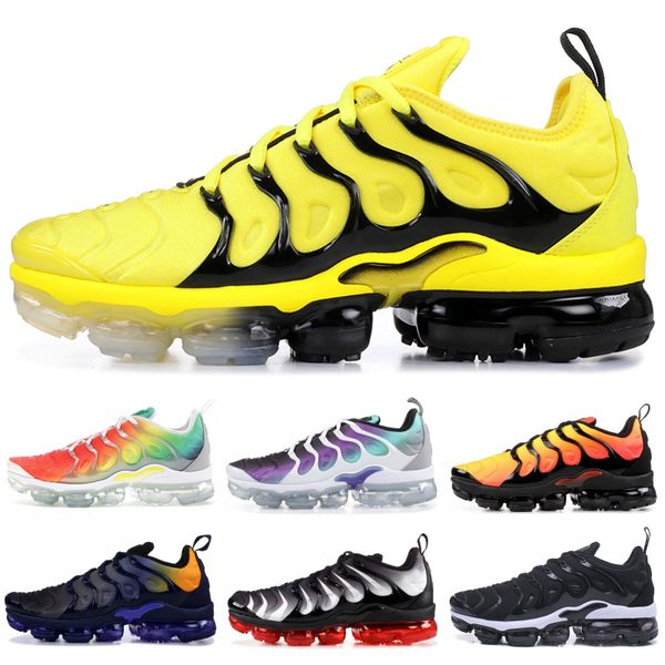 

2019 tn plu bumblebee running hoe men women grape tropical un et ultra white black de igner hoe port neaker trainer 5 11