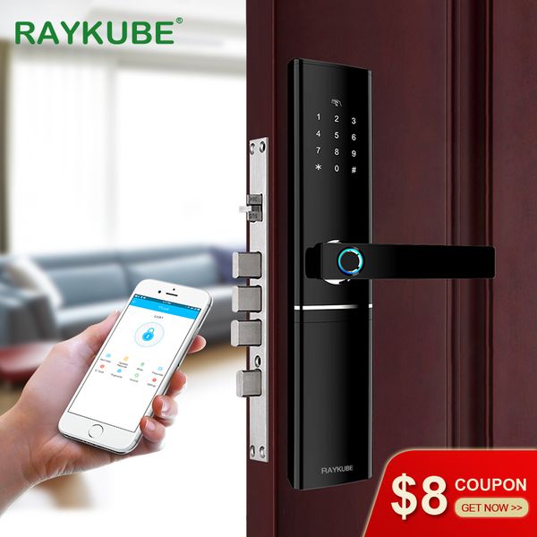 2019 Raykube Fpc Fingerprint Smart Door Lock Intelligent Electronic Lock Fingerprint Verification With Password Card App Unlock R Fk1 T191029 From