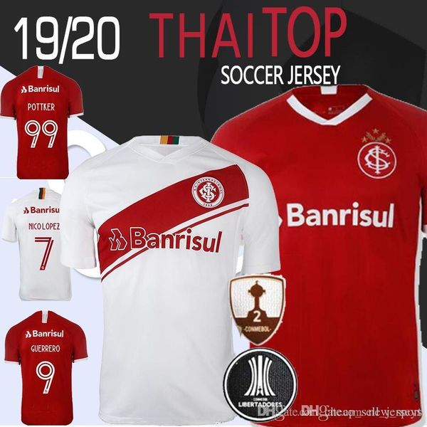 

thailand 2019 2020 internacional rs soccer jersey brazil club internacional home away jerseys r.sobis d.alessandro nico football shirts, Black;yellow