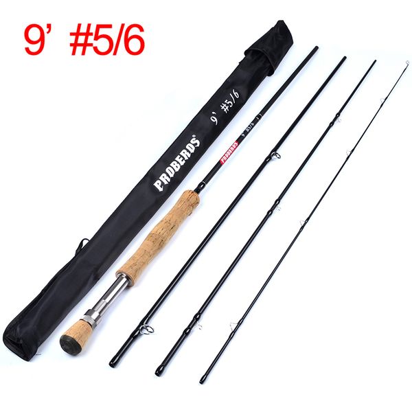 

pro beros 1pc high carbon fishing rod 9ft 2.7m 4 section fishing rod line wt 3/4 5/6 7/8 soft cork handle tackle